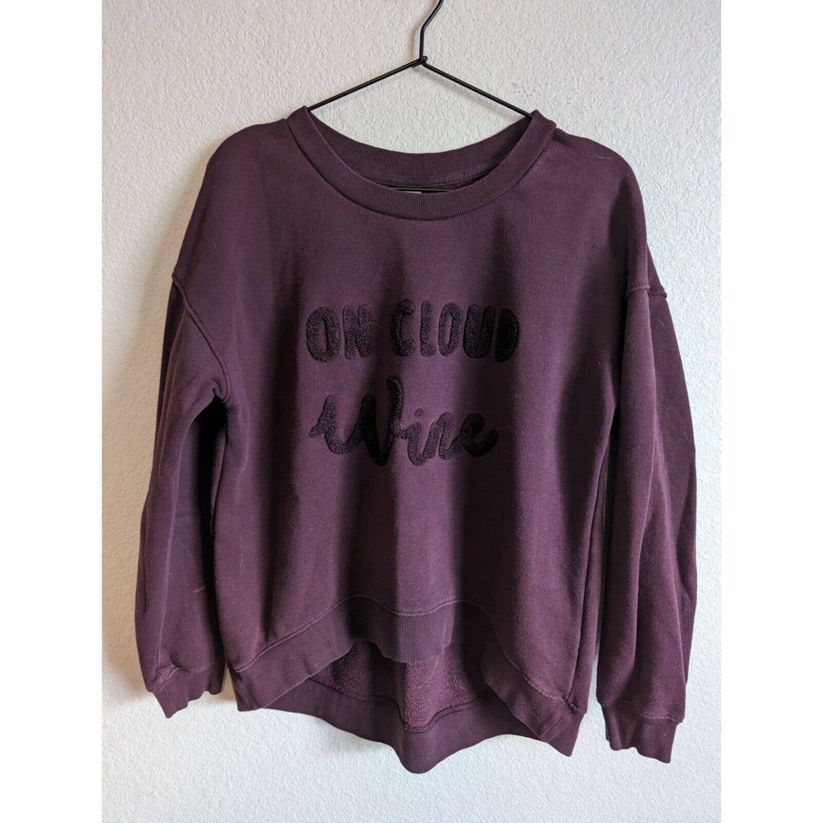 Green Tea Womens Sz S Crew Neck Sweatshirt On Cloud Wine Purple